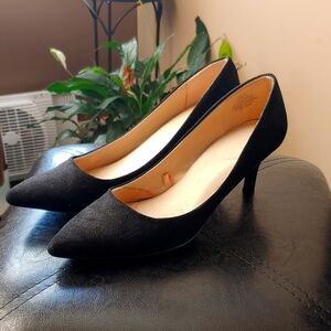 Black suede shoes